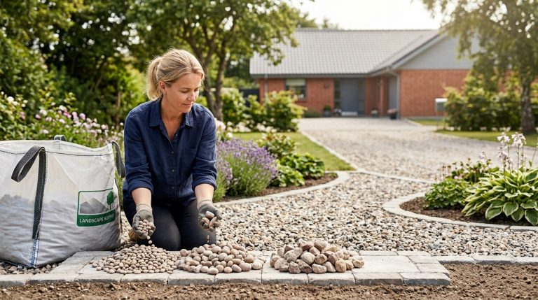 Vælg natursten, der passer til indkørsel, bede og stier